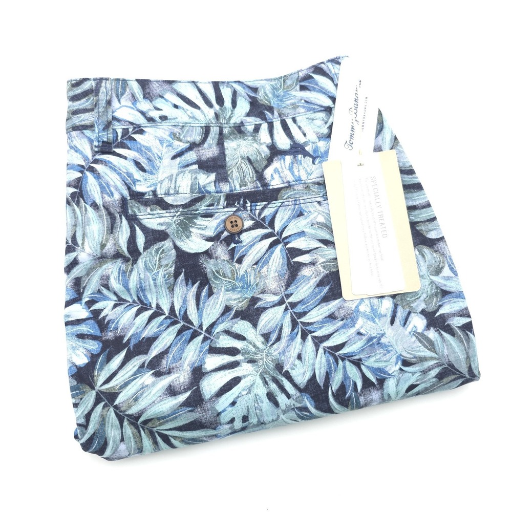 Tommy Bahama Mens 36 Boracay Fiesta Fronds Floral Blue Shorts 9" Inseam NWT $110